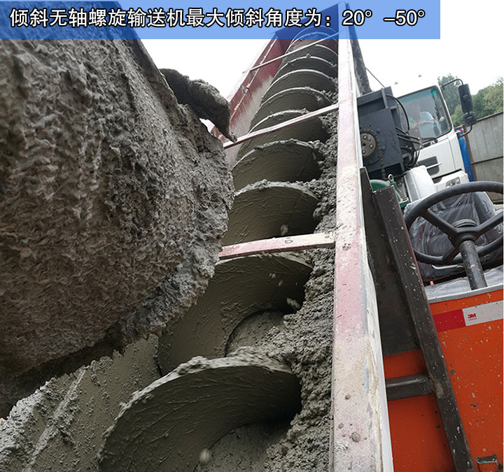  傾斜無軸螺旋輸送機(jī)最大傾斜角度